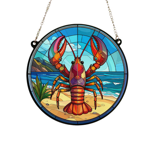 Lobster Stained Glass Effect Suncatcher